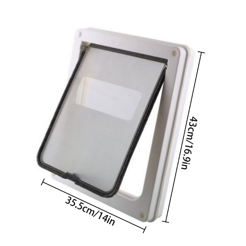 Ferme automatiquement la porte intérieure extérieure pour chien et chat, fournitures pour animaux de compagnie, plastique ABS résistant aux intempéries, rabat de sécurité verrouillable