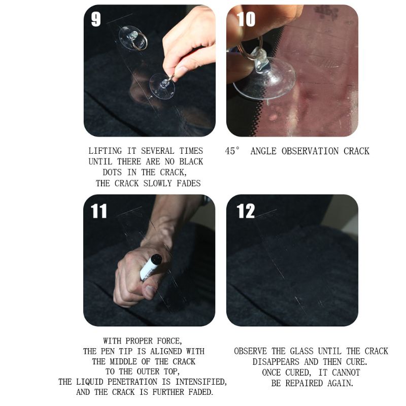 Windshield Repair Kit Quick Fix DIY Car Wind Glass Bullseye Rock Chip Crack Star Easy Instructions Operation Car Auto Accessory