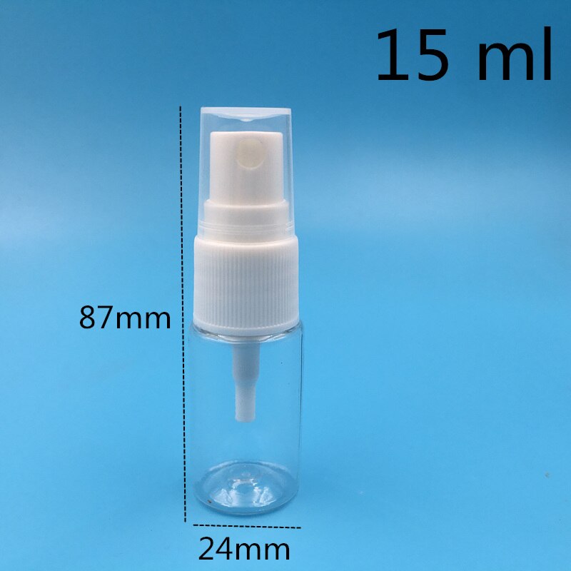 50 stuks 10 60 100 120 150 ml doorzichtige hervulbare plastic spray parfumflesjes lege cosmetische container: 15ml 0.52 oz 50 stuks