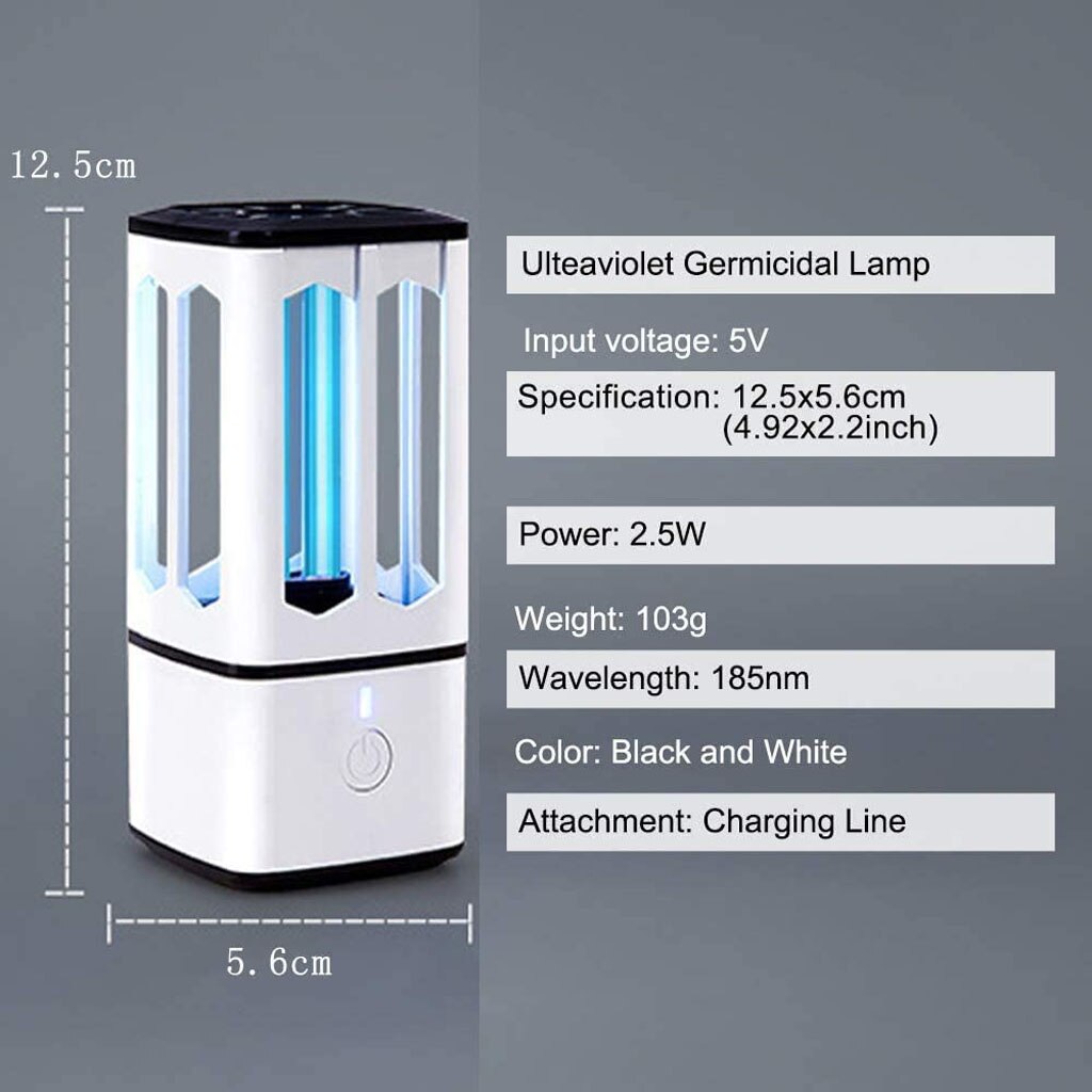 UV Lamp USB Disinfection Light for Home Bathroom Wardrobe Travel Cleaning