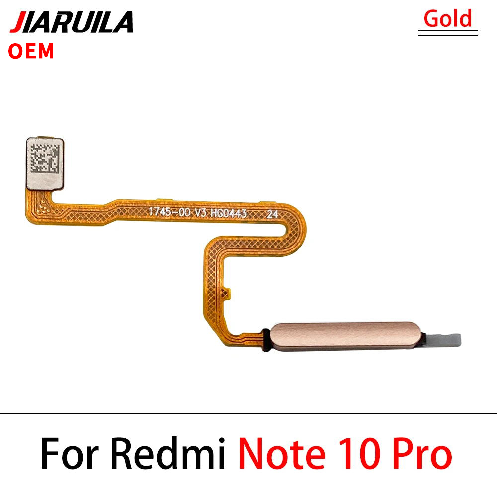Für Xiaomi Redmi Hinweis 10 Pro 10 s 10 4G 5G Fingerprint Sensor Home Return Key Menü Taste Flex band Kabel: Grey