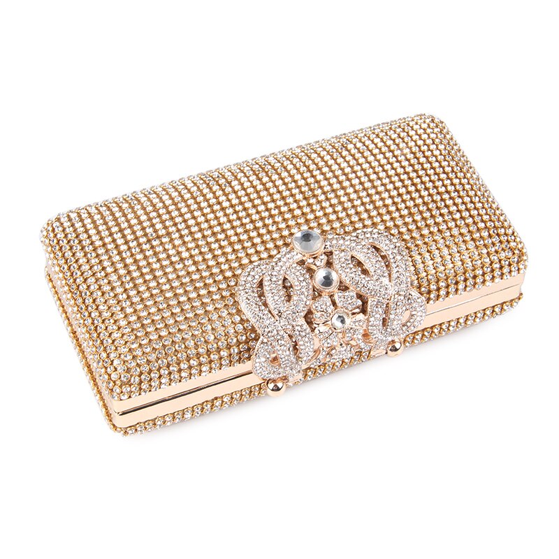 Mulheres sacos de noite strass coroa de metal bolsas cheias de diamantes dia embraiagens bolsa sacos de noite prata/ouro/preto