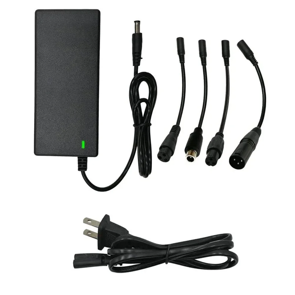 42V 2A oplader met 5 verwisselbare connectoren Snel opladen Li-ion batterijen voor elektrische scooters Fietsen Evenwichtige auto's: WHITE