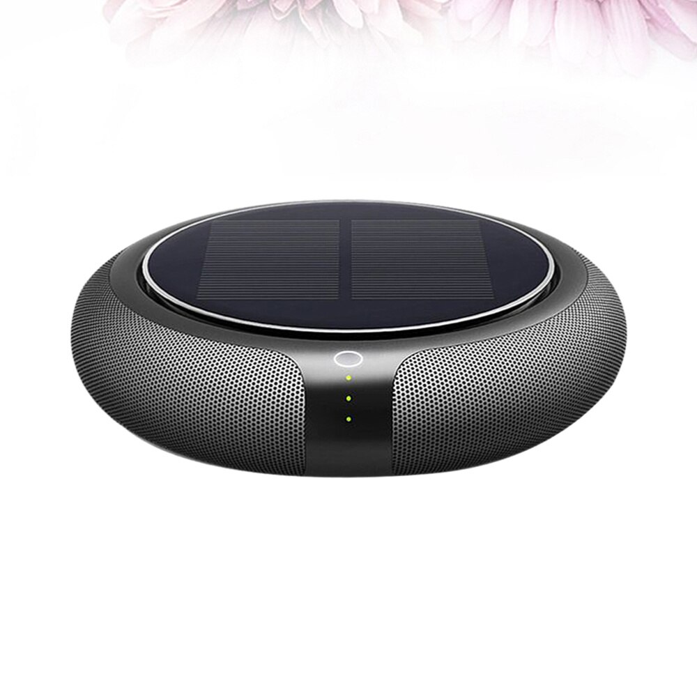 Solar Air Purifier Vehicle-mounted Negative Ion Generator Air Cleaner Anion Ionizer Generator Fresh Air (Black)
