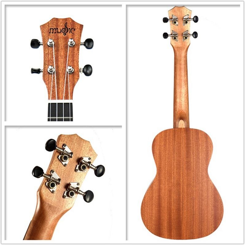 Ukulele uke 4 nylonsträngar sapele rosenträ gitarr delfinmönster universellt akustiskt instrument