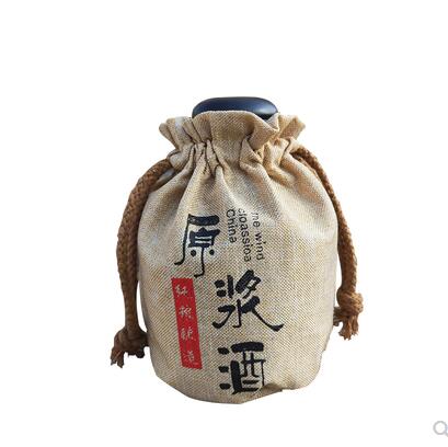 Jute Wijnfles Tas Opbergtas Beam Mond Wijnfles Set Blind Bag Wijn Fles Set Stofzak Bag bescherming Tas