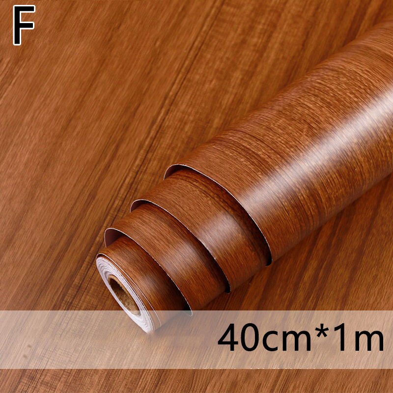 1M Waterdicht Hout Vinyl Behang Roll Zelfklevende Contact Papier Deuren Kast Desktop Moderne Meubels Decoratieve Sticker: F