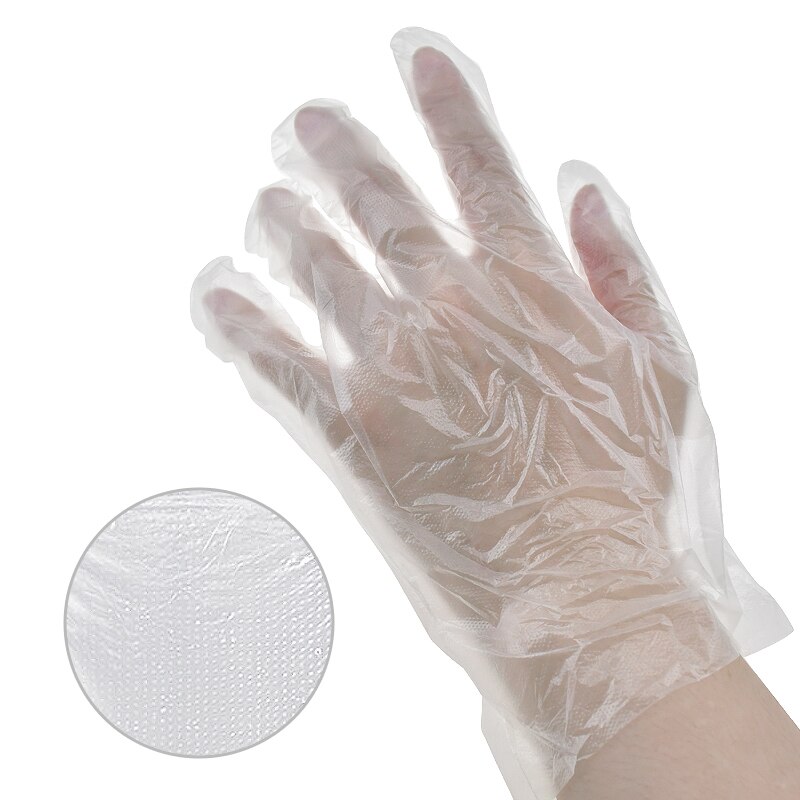 Econ 100pcs Disposable Food Prep Gloves Plastic Food Grade Transparent Safe Gloves for Cooking Food Handling Kitchen BBQ ds99