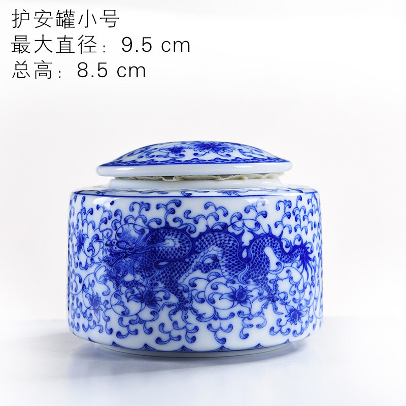 Cilindrische Draak Keramische Thee Caddy Reliëf Bloem Verzegeld Opslag Jar Huishoudelijke Snoep Moer Opslag Jar Container Art Decoratie: S-D