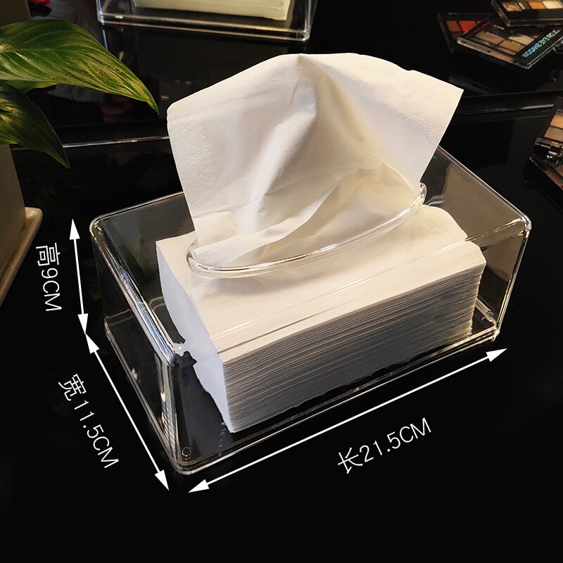 Modern Acrylic Facial Tissue Dispenser Box Cover / Decorative Napkin Holder TB009