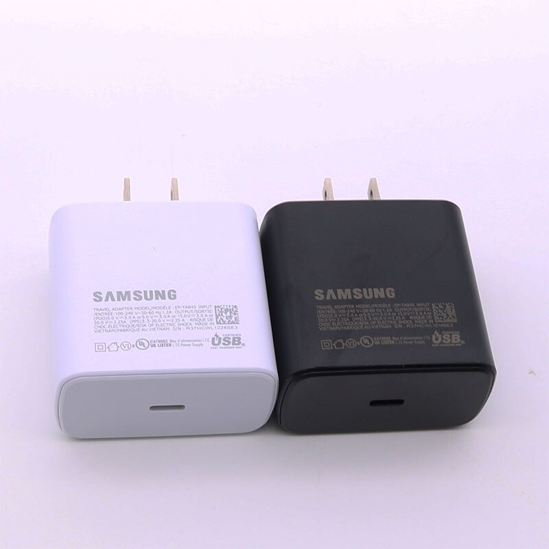 Samsung Original Ladegerät 45W Super Schnelle Lade USB-C für Samsung Galaxy Note 10 Note10 Plus Note10 + S10 Typ-C Power Adapter: White / Only US charger