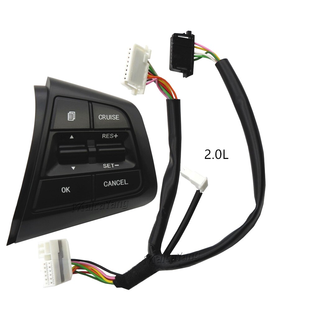 ! ! Boutons de commande de vitesse, boutons de commande de volant de voiture avec câbles, pour Hyundai ix25 1.6/creta 2.0: 2.0 Right with wire