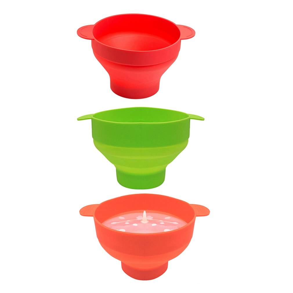 Silicone Popcorn Bowl Microwave Oven Folding Popcorn Bucket High Temperature Large With Lid Silicone Bucket Popcorn Bowl