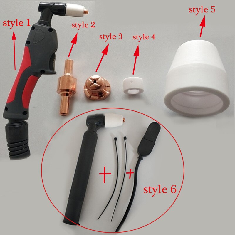10 Pcs PT31 30/40A Cutting Torch Plasma Cutter Tip Electrodes &amp; Nozzles Kit Consumable Plasma Cutter Machine Spare Parts Torch