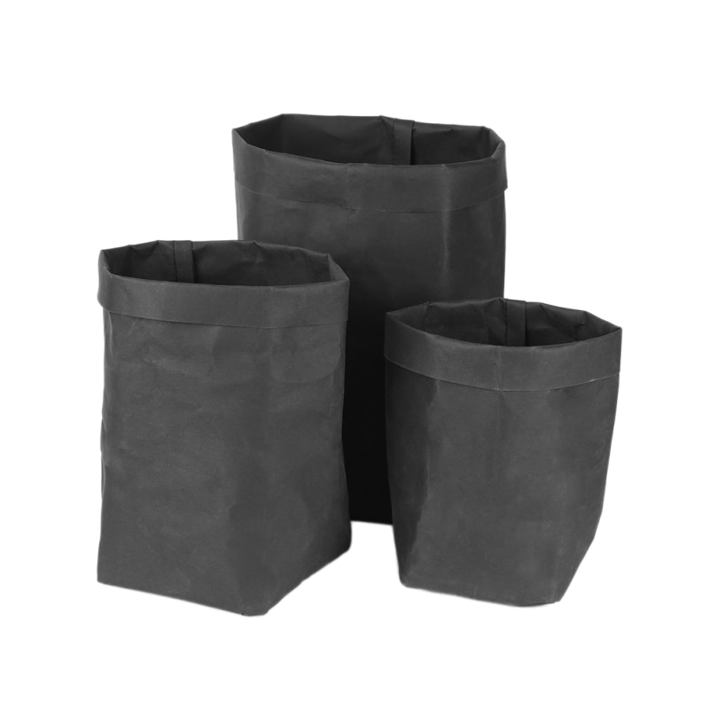 Washable Kraft Paper Bag Multifunction Shimmering Reuse Storage Bag Pots For Plant Flowers Home Decor