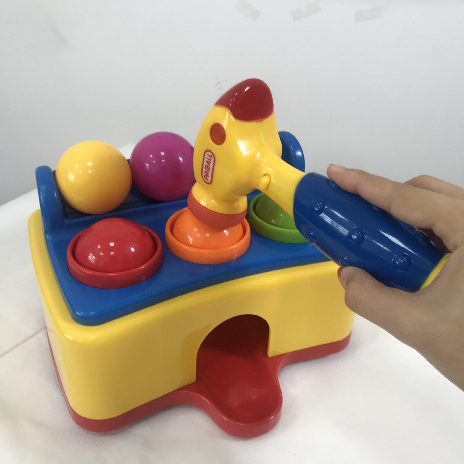 1 Juego de madera martillo bola caja para martillar juego juguetes para niños divertido martillo de bola golpeando Musical martillo Bola de juguetes educativos
