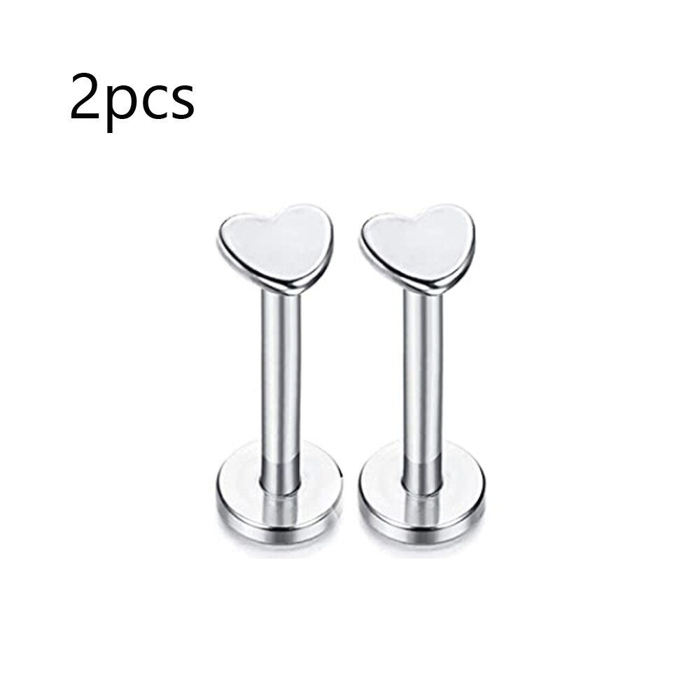 16G Lip Rings Stainless Steel Tragus Monroe Stud Piercing Rings Helix Horseshoe Earrings Hoop Labret Body Jewelry for Women Men: Style 2