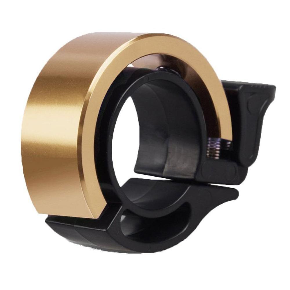 Q-Type Aluminum Alloy Bicycle Bell For Mtb Cycling Alloy 90Db Horn Bike Bell Cycling Handlebar Alarm Ring: Golden