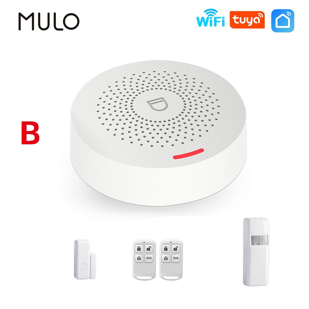 MULO Wifi Alarm System Burglar Security Wireless Home Alarm: B / US plug