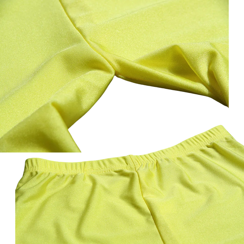 Dam sommar fluorescerande färgade smala capri-leggings glansiga stretchiga strumpbyxor glansiga ogenomskinliga neonleggings för flickor 50-80kg vikt