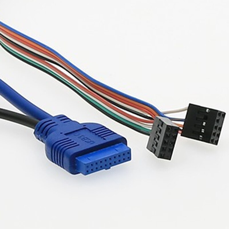 Usb 2.0+ 3.0 port chassis pc computertaske o frontpanel udskift kabel 70cm