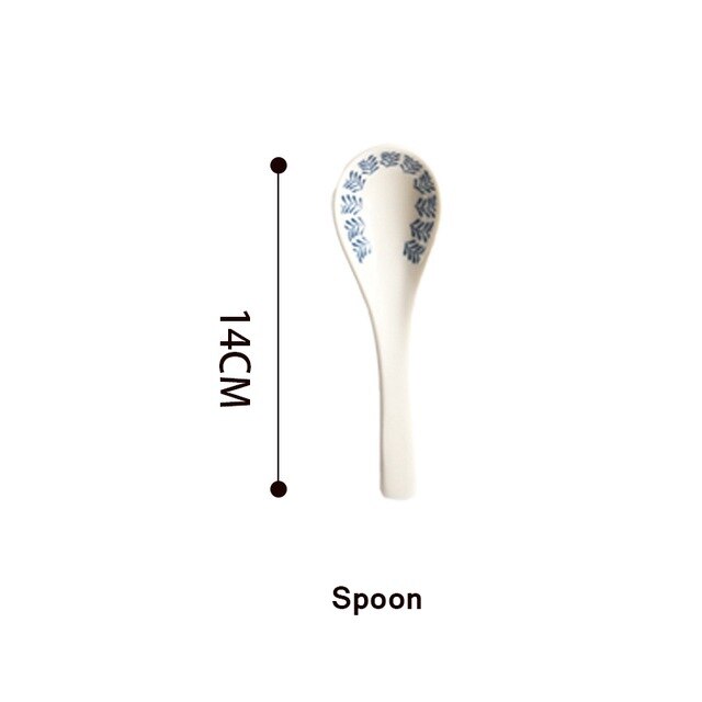 Tableware Plate Rectangle Ceramic Baking Dish Pan With Lid Home Binaural Steak Cheese Grilled Food Bowl Oven Microwave Heating: Small spoon