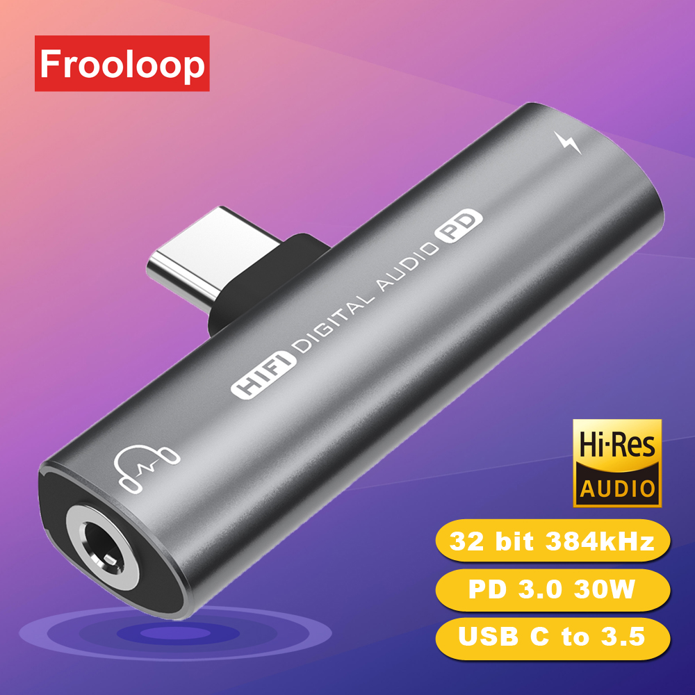 Adapter USB C na gniazdo 3,5 MM do iPhone'a 15 S24U PD 30W 2 w 1 Type-C 3 5 Audio Earphone Converter Digital Decode 32bit 384KHz