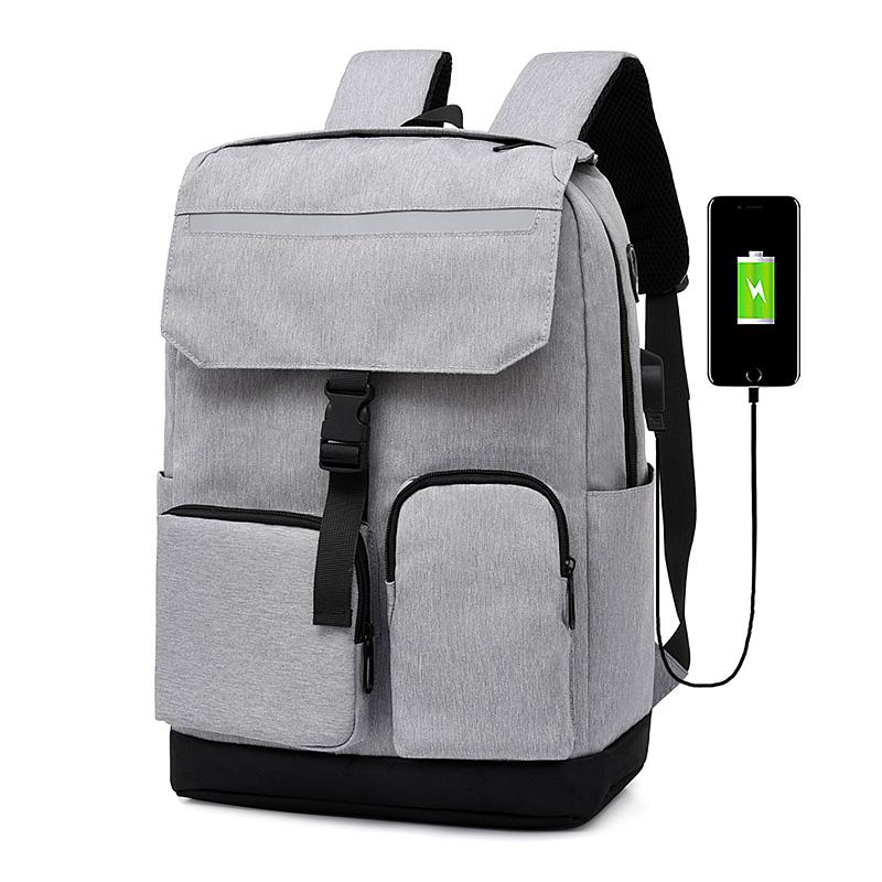 ordinateur portable Usb sac à dos voyage sac à dos Anti-vol sacs à dos ordinateur portable sac d'école sac à dos pour hommes ordinateur portable mochila: Gray