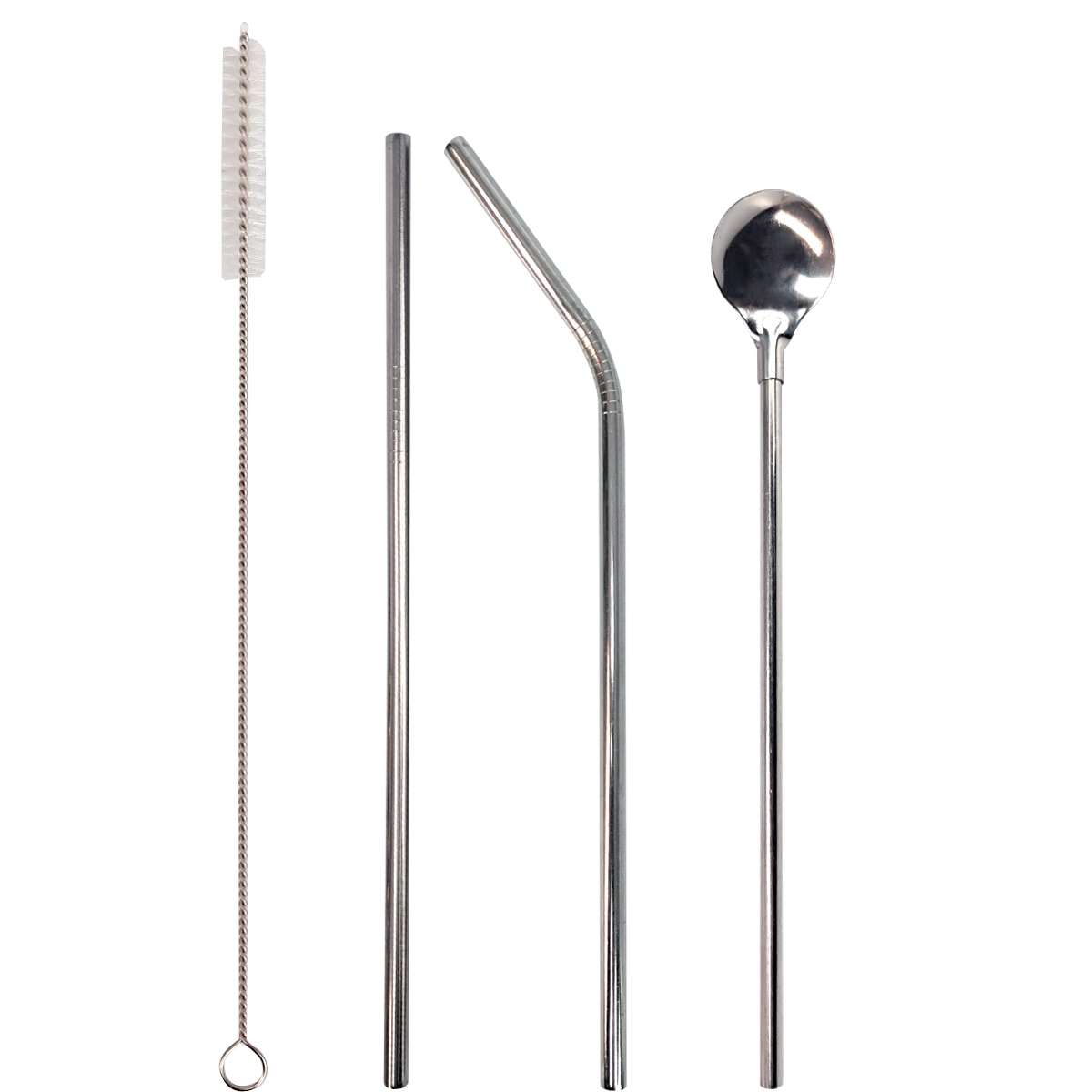 Bartender Kit Cocktail Shaker Accessories Set Stainless Steel straight straw straight brush spoon straw