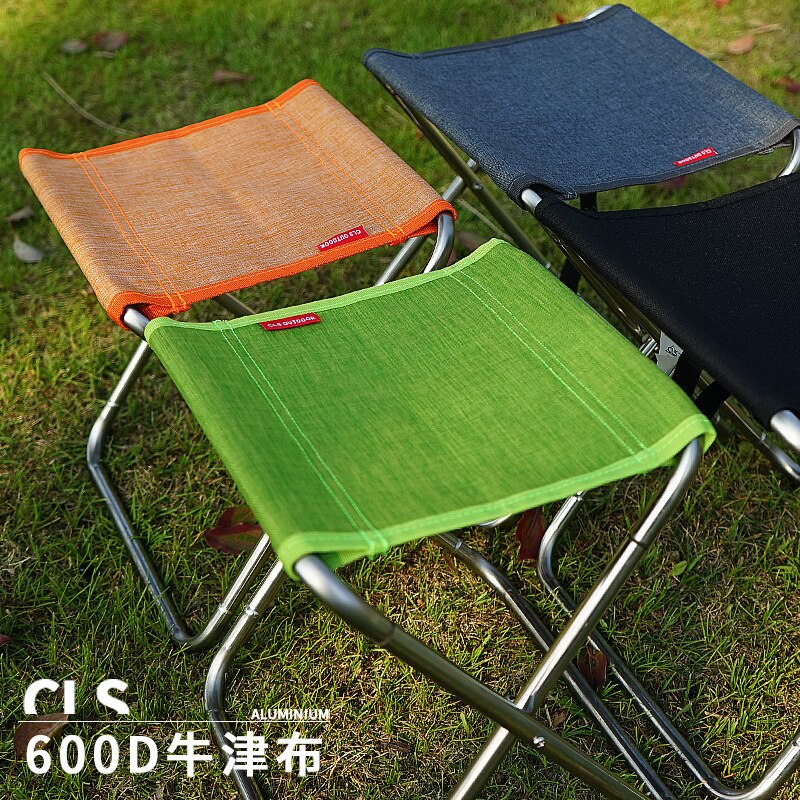 stainless steel spring folding chair outdoor fishing chair camping barbecue folding stool sketching chair bench Mazar