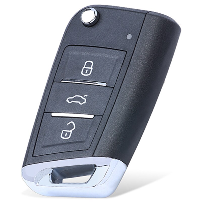 KEYECU 5K0 837 202 AD Upgraded Flip Remote Car Key Fob 3 Buttons 434MHz ID48 Chip for Volkswagen Beetle Caddy Tiguan Touran UP