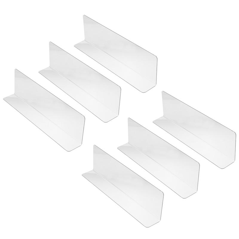 6 pezzi di plastica divisore per scaffali negozio separatore di merci scaffale per materie prime