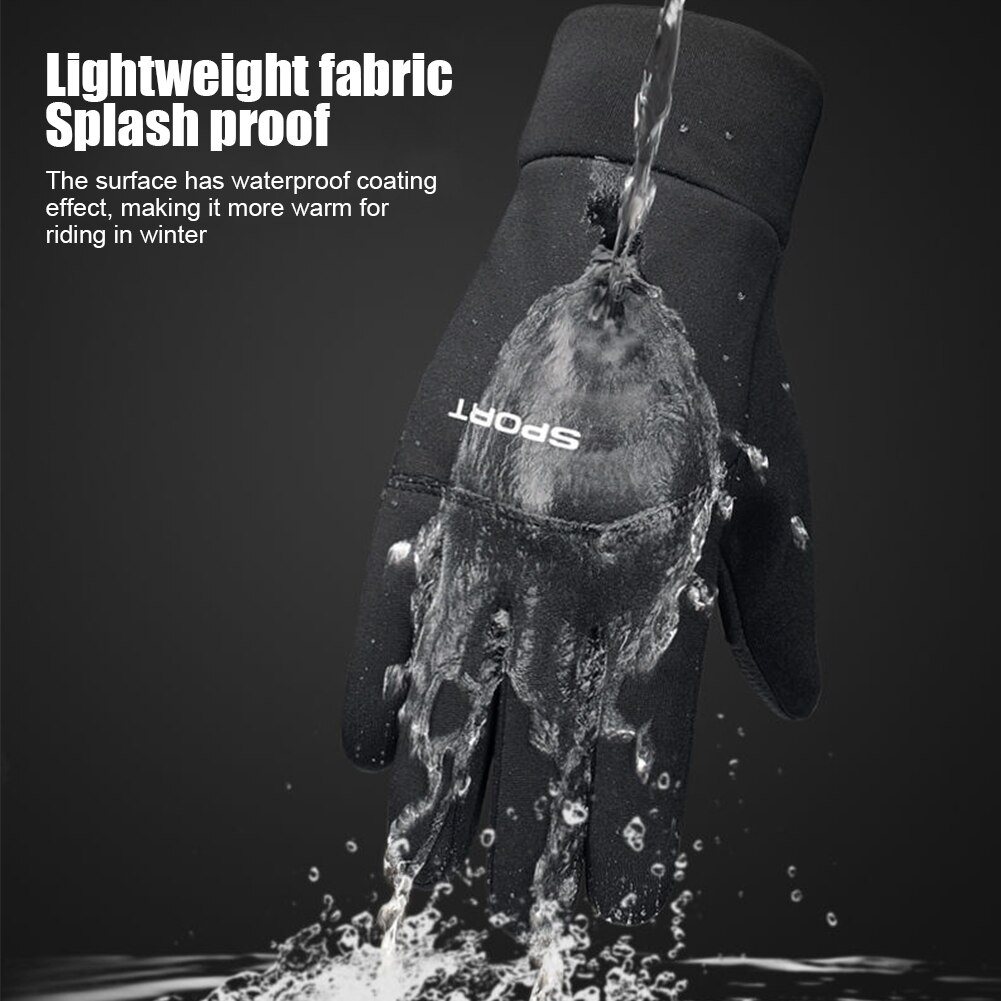 Fiets Mittens Winter Warm Outdoor Waterdichte Motorrijden Fietsen Handschoenen Sport Hoge Gevoelige Anti Slip Volledige Vinger