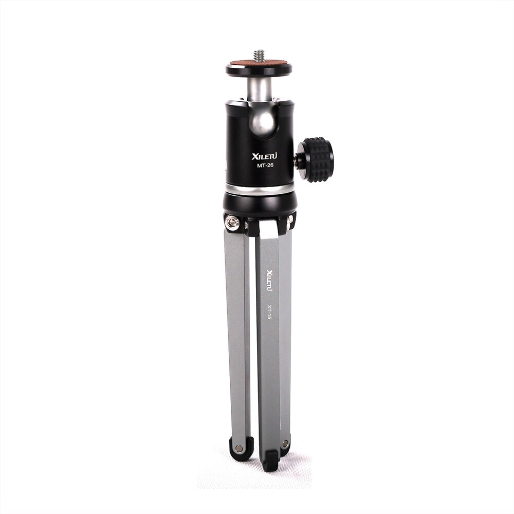 XILETU MT26 + XT15 Lager Desktop Beugel Mini Tafelblad Statief en Balhoofd Hoge Voor DSLR Camera Mirrorless Camera Smartphone