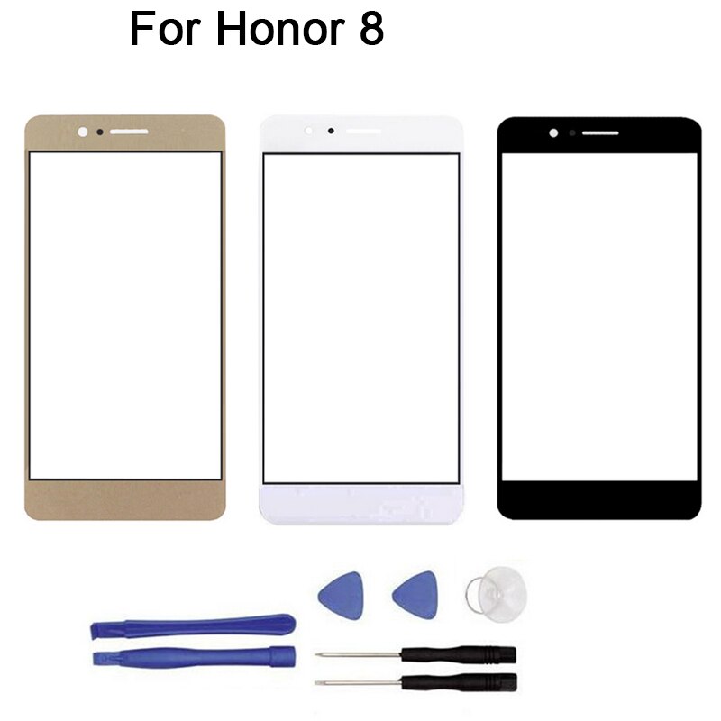 pantalla táctil para Huawei Honor 8 5,2 "Digitalizador de pantalla táctil de vidrio frontal Panel táctil de reemplazo + herramienta