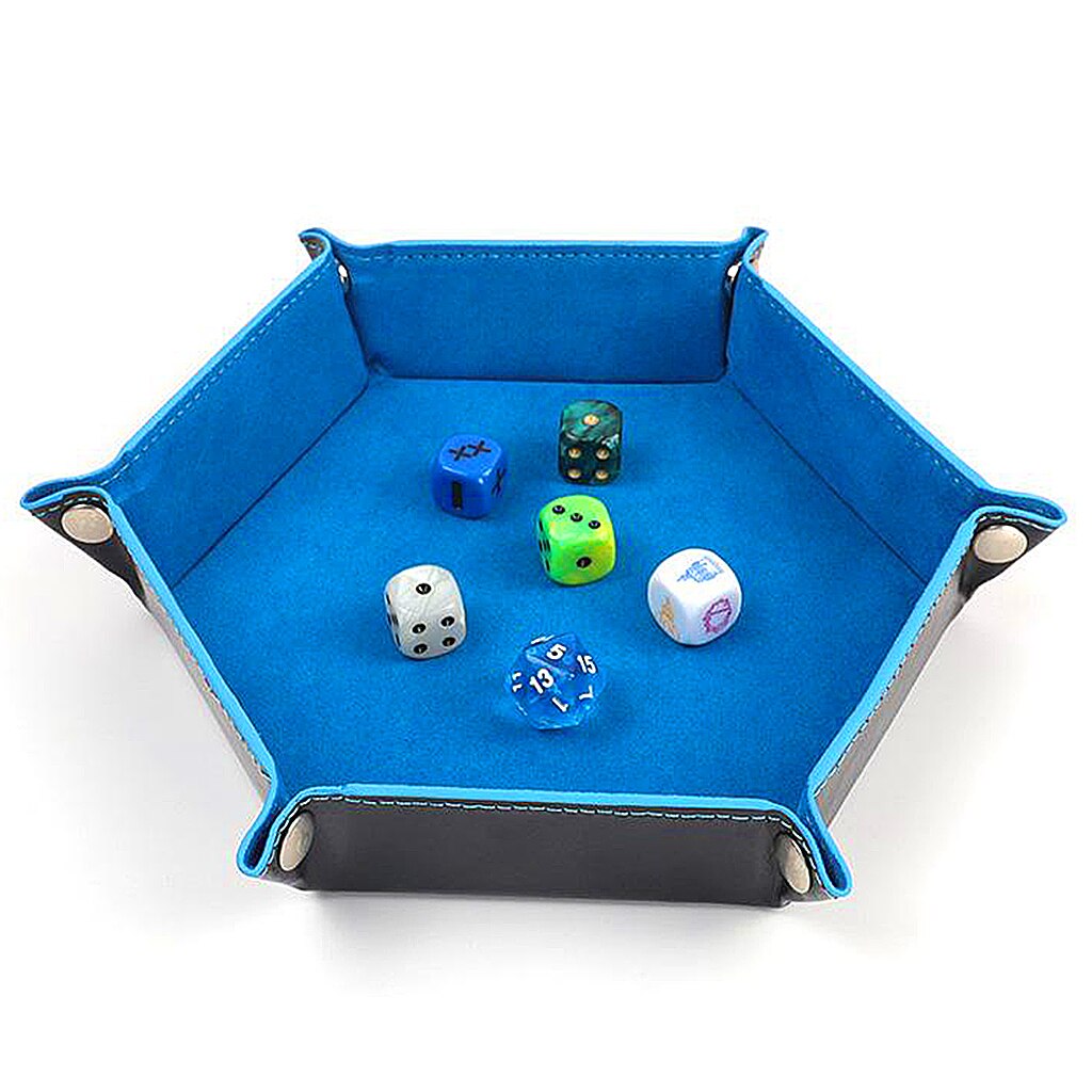 Vouwen Dobbelstenen Hexagon Lade Rolling Lade Dobbelstenen Opbergdoos Voor Tafel Games Leather & Flanel Opslag Houder Voor Thuis