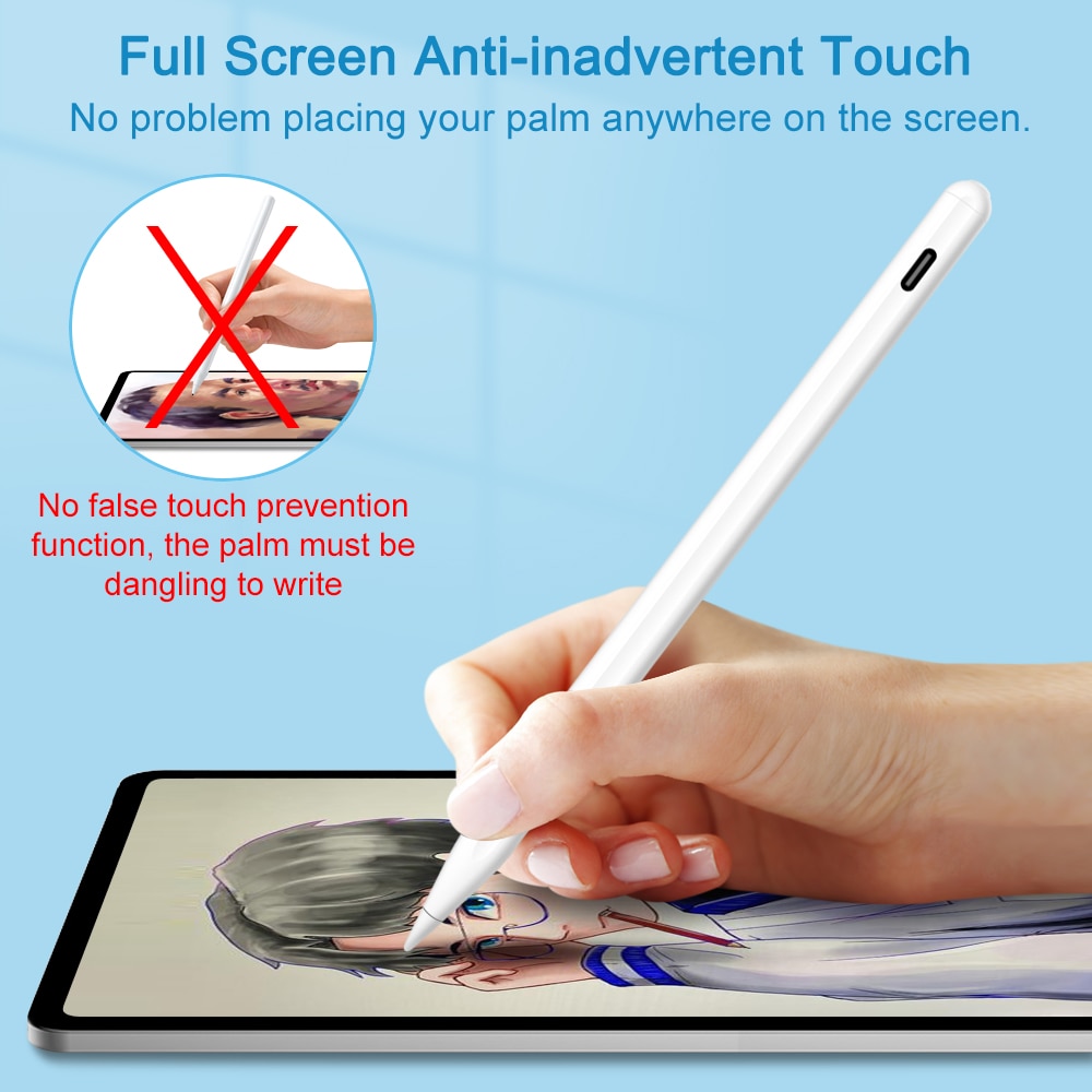 For Apple Pencil 2 1 with Tilt Sensing Palm Rejection, for iPad Pencil Stylus Pen for iPad Pro 11 12.9 10.2 10.5 Air 3