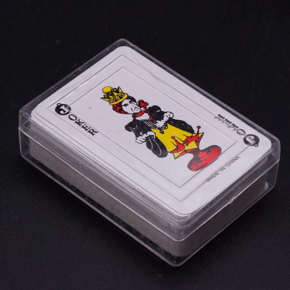 Outdoor Reizen Draagbare speelkaart Transparant Hard Plastic Boxed Vormige Papier Mini Bordspel Poker