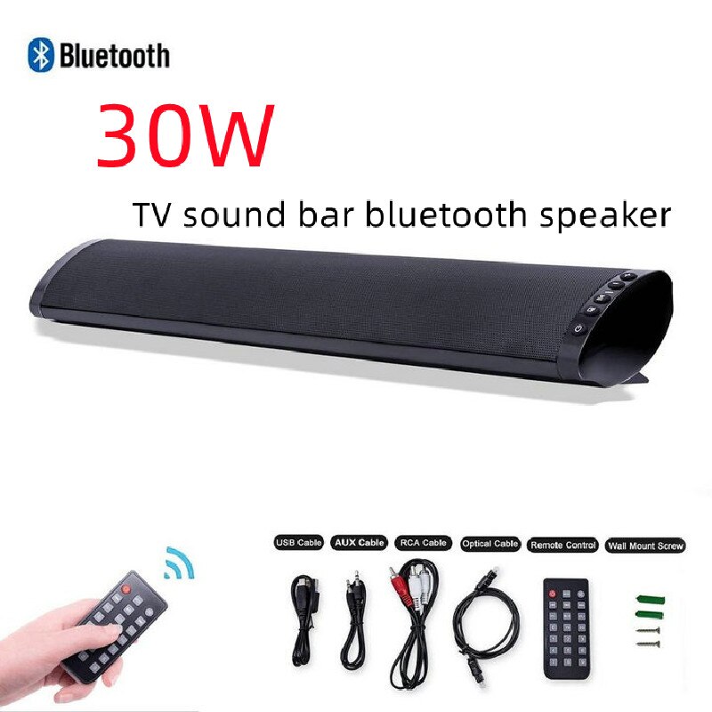 30W Tv Soundbar Draadloze Bluetooth Speaker Home Theater Music Center Hifi Surround Stereo Ondersteuning Glasvezel Rca Fm Radio voor T