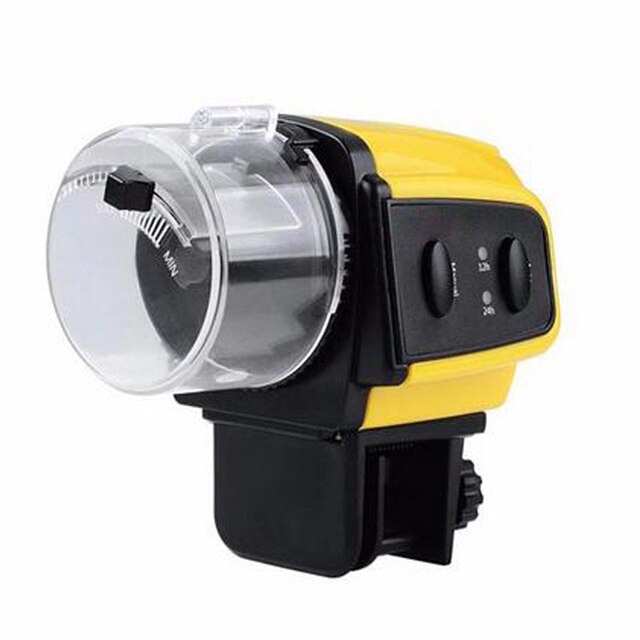 Automatic Pond Fish Feeder Fishtank Aquarium Auto Fish Feeding Timer Battery Operated Fish Food Dispenser Aquarium Accessory: Default Title