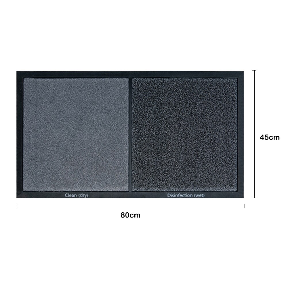 Anti-slip Sanitizing Floor Mat Enduring Entry Rug Disinfecting Door Mat Shoe Mat Home Hotel Kitchen Door Floor Carpet: Grey    45x80