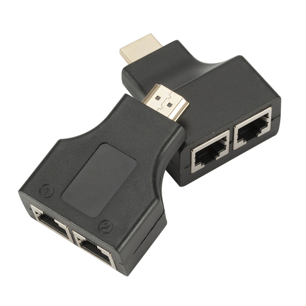 Grwibeou-extensor 4K compatible con HDMI, receptor transmisor de extensión de red LAN RJ45, Cable Ethernet TX RX Cat5e CAT6: Default Title