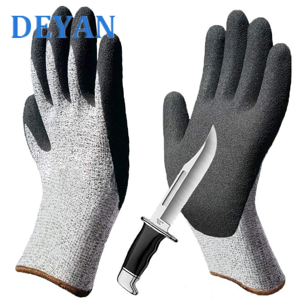 Guantes resistentes a los cortes, nivel 5, HPPE, industriales, antipinchazos, protección de manos para jardinería
