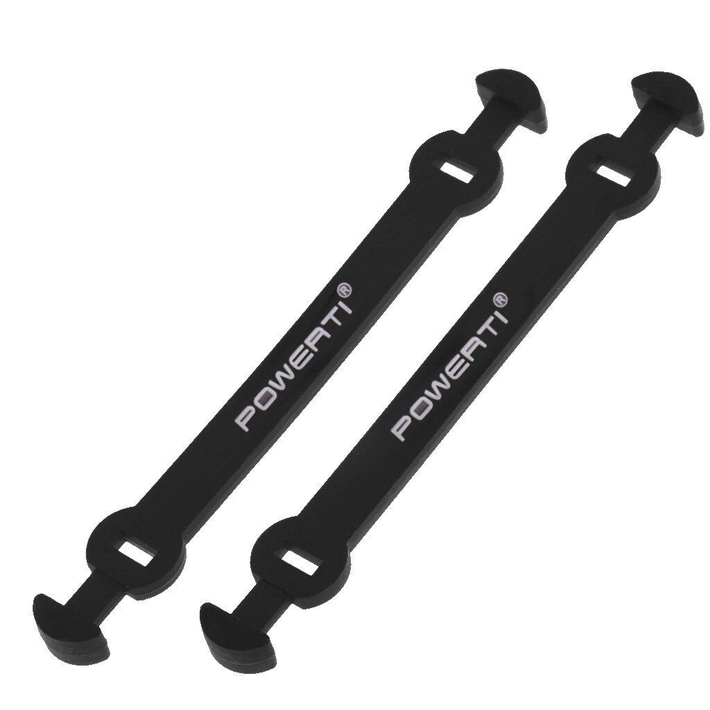 Tennis Dempers-Pack Van 2 Lange Siliconen Tennisracket/Racket: Black