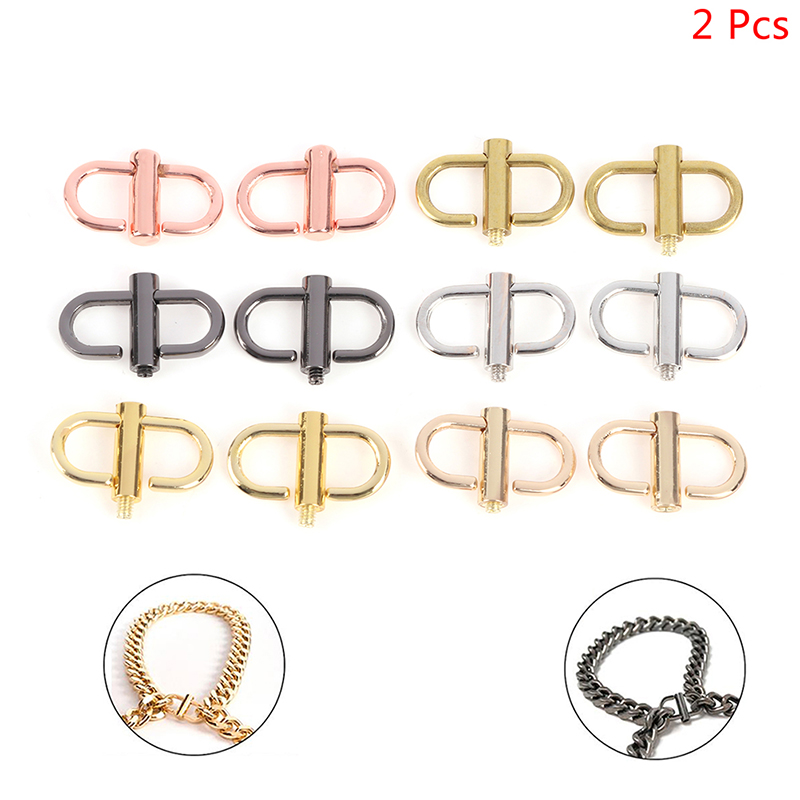 2 Stks/set Verstelbare Metalen Gesp Voor Handtas Portemonnee Ketting Band Verkorten Haken Clips