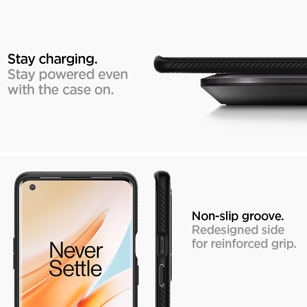 Spigen OnePlus 8 Pro Case Liquid Air Matte Black Lightweight Anti-Slip Phone Cases & Covers for OnePlus 8 Pro