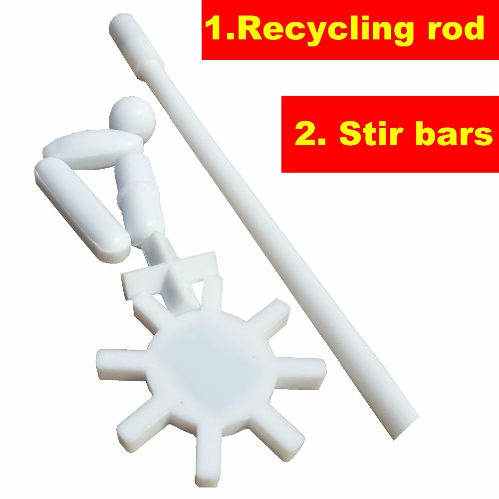 Magnetic Stirrer PTFE Stir Bars Mixer Stiring rod : 6 shapes + Magnetic Retriever