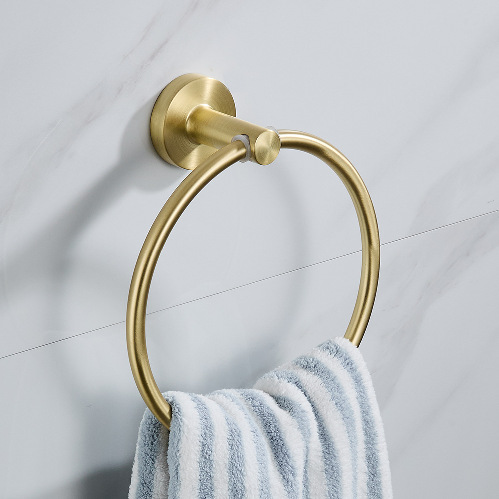Gancho de anillo para toalla de baño, accesorios de Hardware, soporte de almacenamiento, soporte para toalla de mano de acero inoxidable 304, colgador de toalla redondo moderno