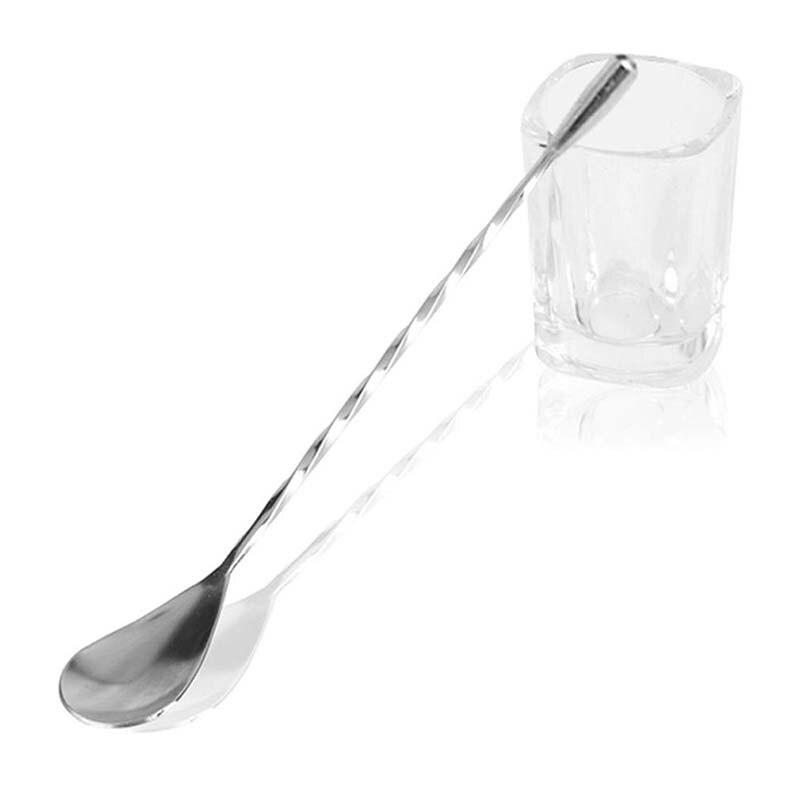Coctelera de acero inoxidable, coctelera Patrón En Espiral, agitador, agitador, cuchara trenzada, utensilios de cocina, Bar, herramienta de barbería TOB
