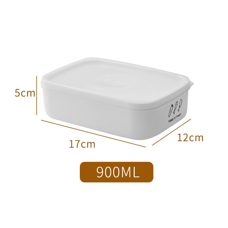 700/900/1000/1400ml Plastic Sealed Organization Containers Refrigerator Kitchen Storage Box Food Canister Keep Fresh Container: 900ML